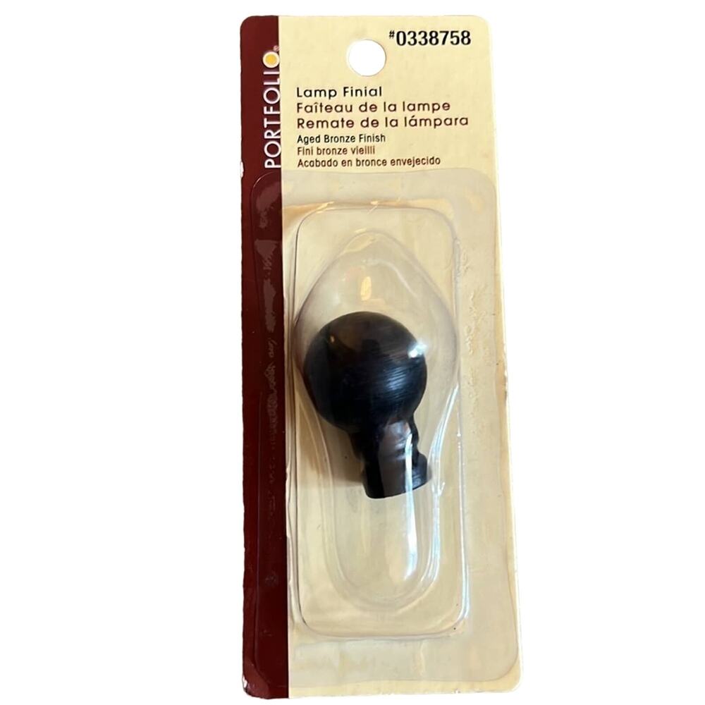 New Unopened Portfolio Lamp Finial - Aged Bronze Finish #0338758